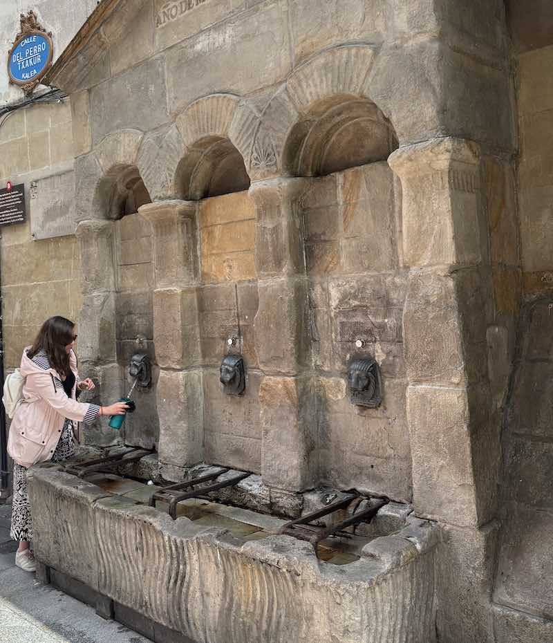 Bilbao drinking water Romanesque fountain