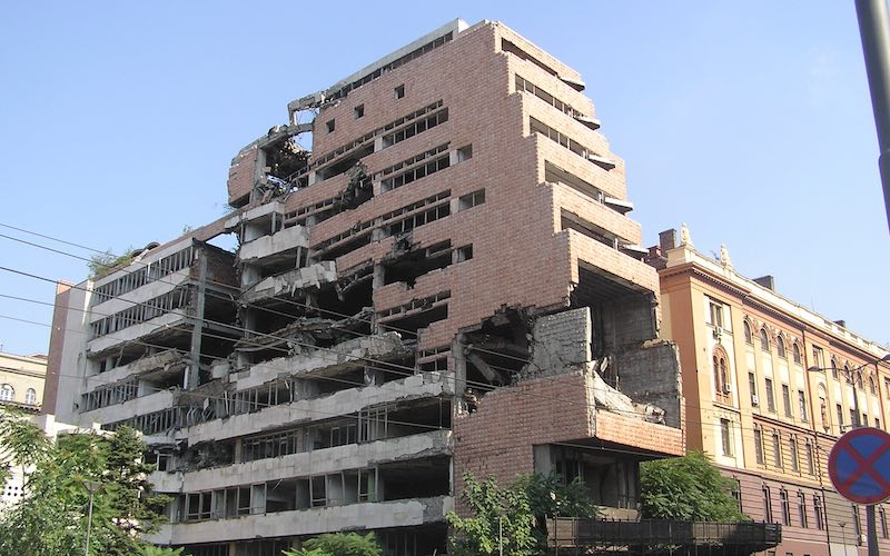 Bombed out hospital Belgrade