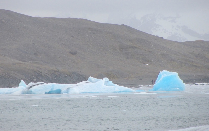 My first glimpse of Jokulsarlon